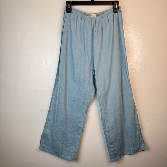 DONNI. Sky Blue Wide Leg Pants - Picture 1 of 9